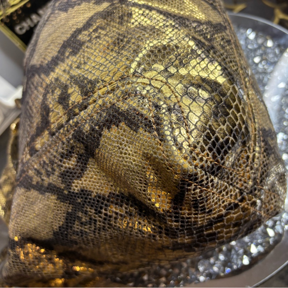 Michael Kors metallic gold snakeskin hobo shoulder bag EUC - Picture 11 of 13